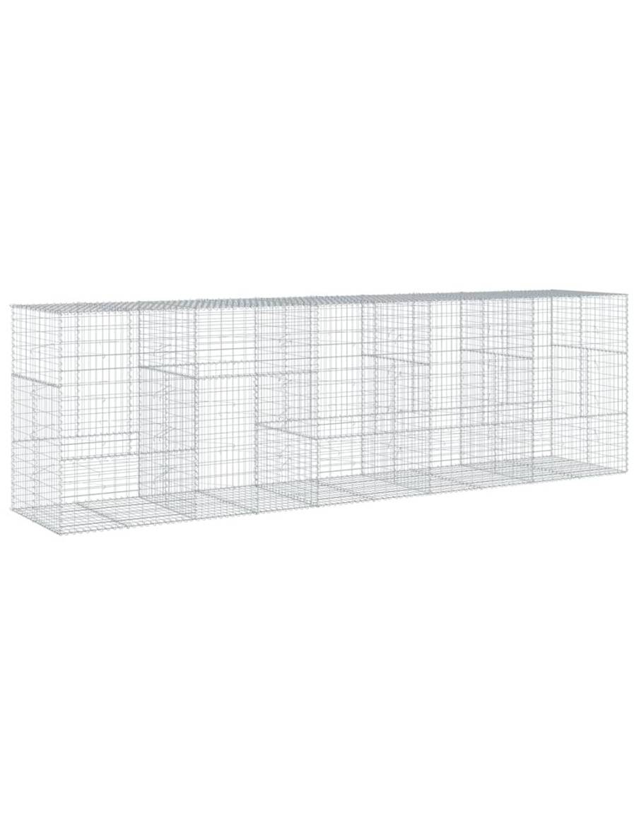 Габионна кошница с покритие, 500x100x150 см, поцинковано желязо