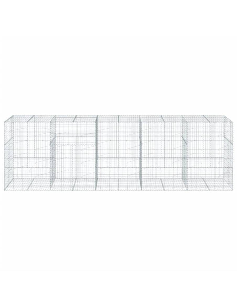 Габионна кошница с покритие, 500x100x150 см, поцинковано желязо