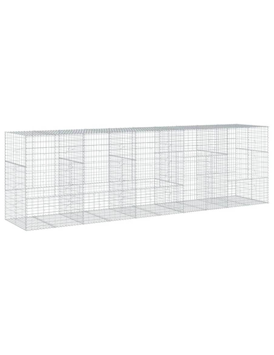 Габионна кошница с покритие, 500x100x150 см, поцинковано желязо