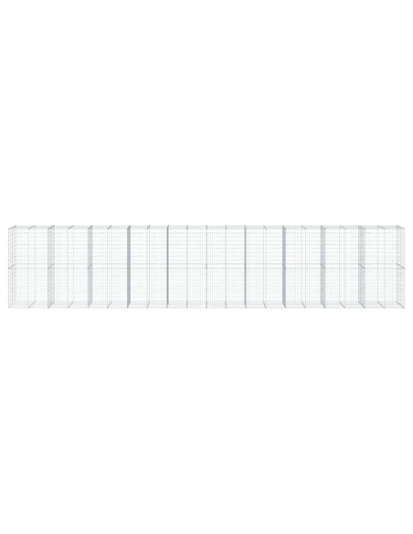 Габионна кошница с капак, 1000x100x200 см, поцинковано желязо