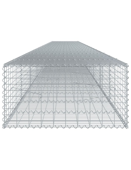 Габионна кошница с покритие, 1000x100x50 см, поцинковано желязо
