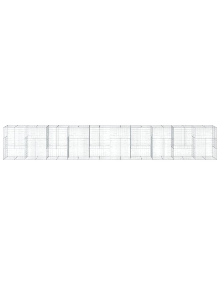 Габионна кошница с покритие, 1000x100x150см, поцинковано желязо