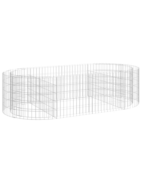 Габион повдигната леха, поцинковано желязо, 200x100x50 cм