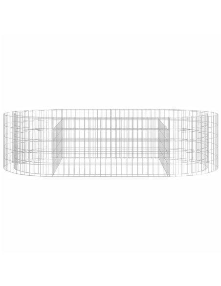 Габион повдигната леха, поцинковано желязо, 200x100x50 cм