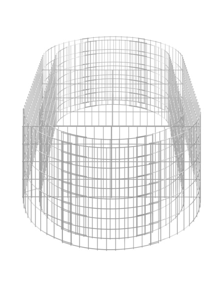 Габион повдигната леха, поцинковано желязо, 200x100x50 cм
