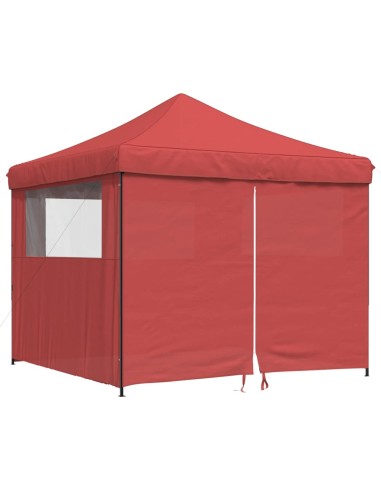 Сгъваема парти шатра pop-up с 4 странични стени бордо