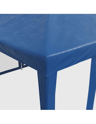 Парти палатка с 10 мрежести странични стени, синя, 6x4 м, HDPE