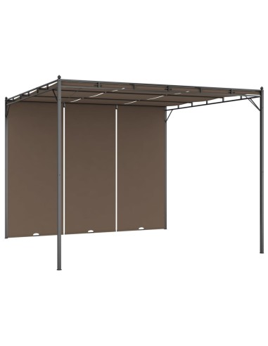 Градинска шатра със странична завеса, 3x3x2,25 м, таупе