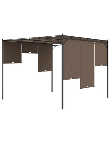 Градинска шатра със странична завеса, 3x3x2,25 м, таупе