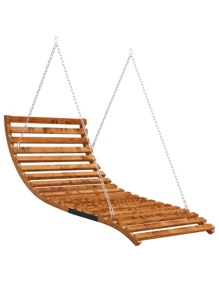 Люлка легло, извито дърво масив с тиков финиш, 115x147x46 см
