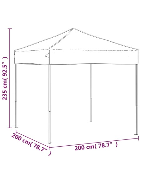 Сгъваема парти палатка, синя, 2x2 м