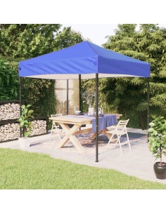 Сгъваема парти палатка, синя, 3x3 м