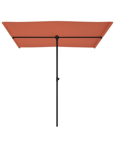 Градински чадър с алуминиев прът, 2x1,5 м, теракота