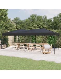 Сгъваема парти палатка, антрацит, 3x6 м