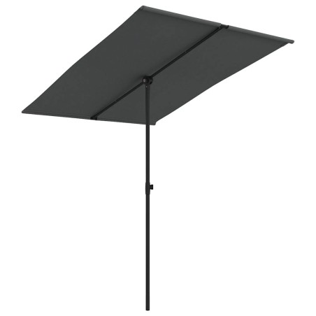 Градински чадър с алуминиев прът, 2x1,5 м, антрацит