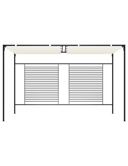 Шатра с прибиращ се покрив, 3x4x2,3 м, кремава, 180 г/м²