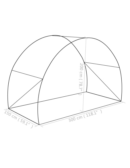 Оранжерия, 4,5 м², 300x150x200 см