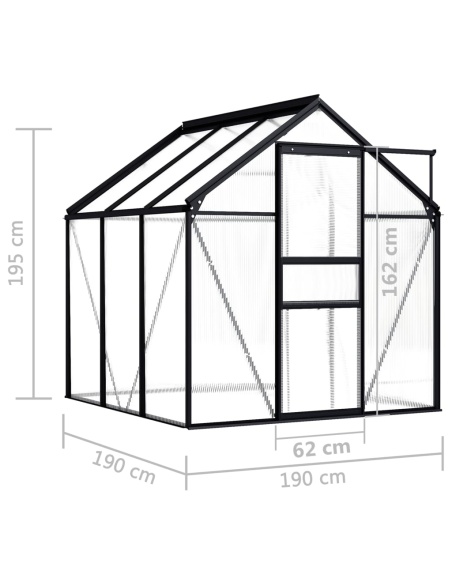 Оранжерия, антрацит, алуминий, 3,61 м³