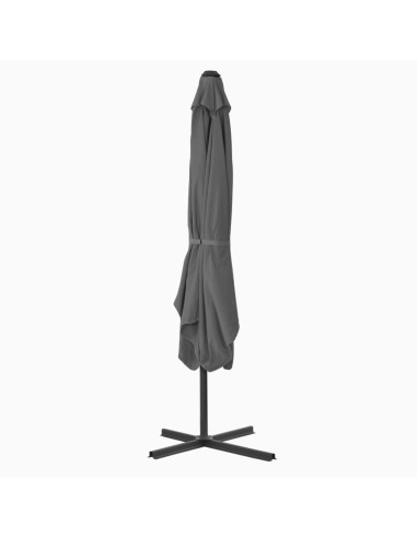 Градински чадър със стоманен прът, 250x250 см, антрацит