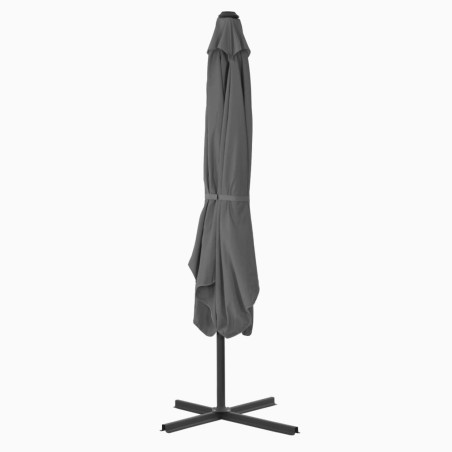 Градински чадър със стоманен прът, 250x250 см, антрацит