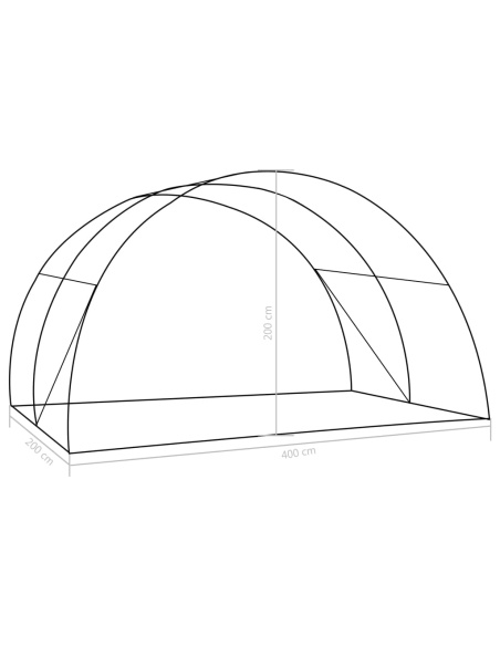 Оранжерия 8 м² 2x4x2 м