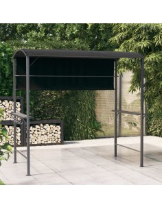 Беседка с покрив 220x110x200 см антрацит