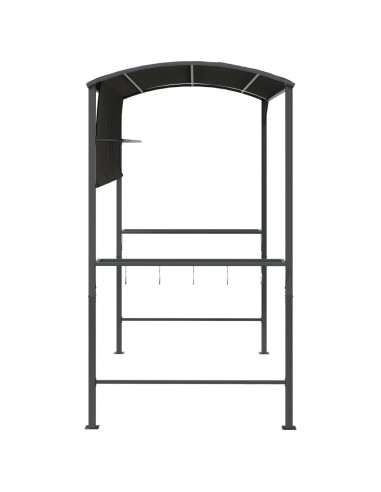 Беседка с покрив 220x110x200 см антрацит