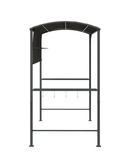 Беседка с покрив 220x110x200 см антрацит