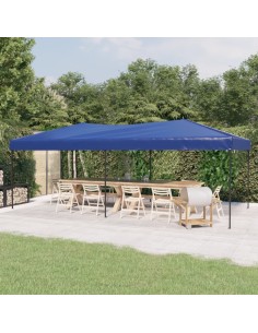 Сгъваема парти палатка, синя, 3x6 м
