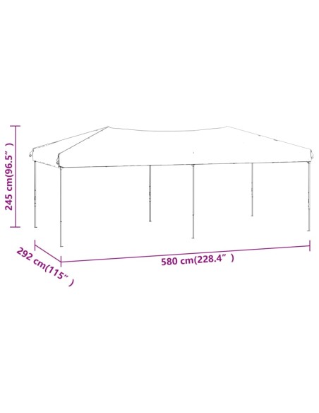 Сгъваема парти палатка, синя, 3x6 м