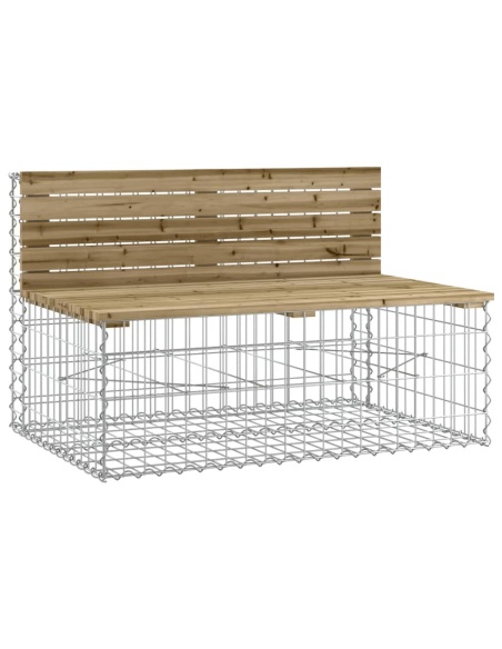 Градинска пейка габионен дизайн 287x71x65,5 см импрегниран бор