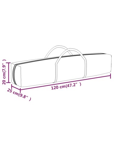 Сгъваема парти шатра, таупе, 3x6 м