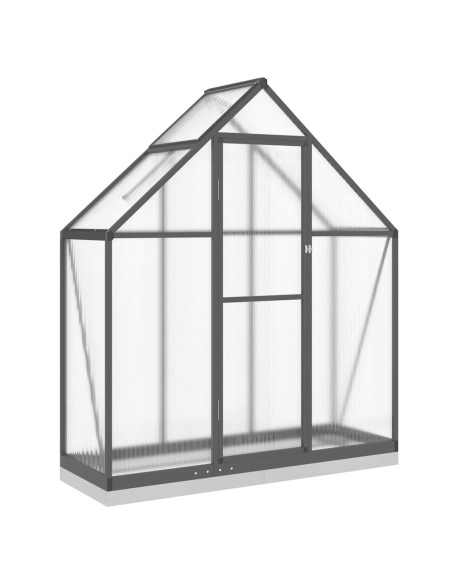 Оранжерия с основа рамка антрацит 169x58x202 см алуминий