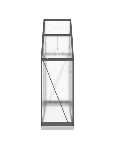 Оранжерия с основа рамка антрацит 169x58x202 см алуминий