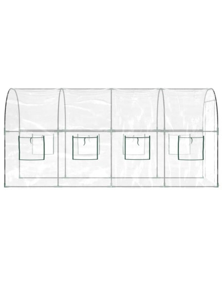 Прозрачна оранжерия 160x400x190 см PVC и стомана с прахова боя