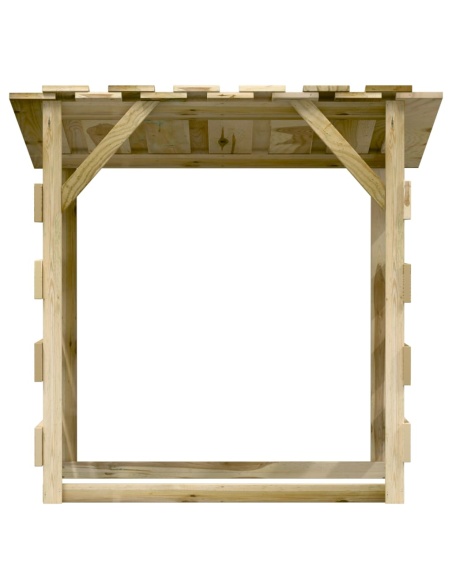 Пергола с покрив, 100x90x100 см, импрегнирано борово дърво