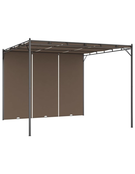 Градинска шатра със странична завеса, 3x3x2,25 м, таупе