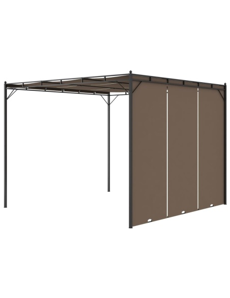 Градинска шатра със странична завеса, 3x3x2,25 м, таупе