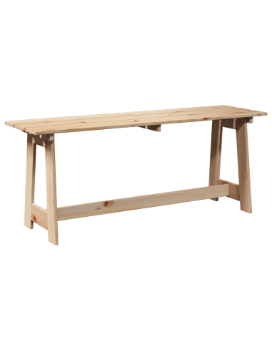 външна пейка 119x35x47 см от масивна борова дървесина
