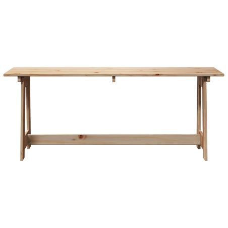 външна пейка 119x35x47 см от масивна борова дървесина