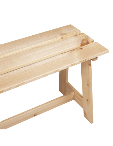външна пейка 119x35x47 см от масивна борова дървесина