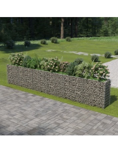 Габион повдигната леха, поцинкована стомана, 540x50x100 cм