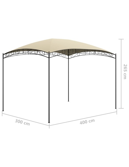Шатра, 3x4x2,65 м, кремава, 180 г/м²