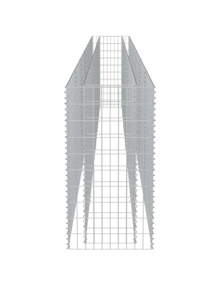 Габион повдигната леха, поцинкована стомана, 540x50x100 cм