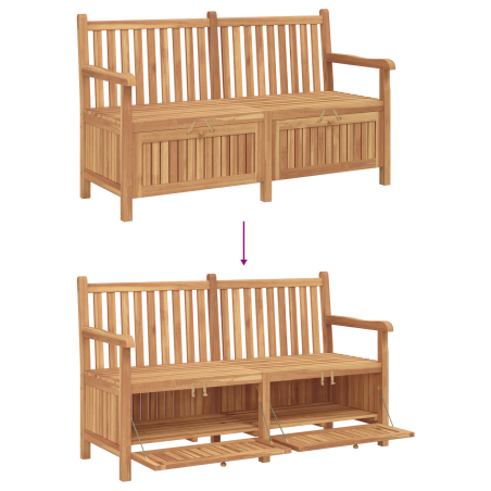 Градинска Пейка за Съхранение Кафяво 150 x 60 x 90 см