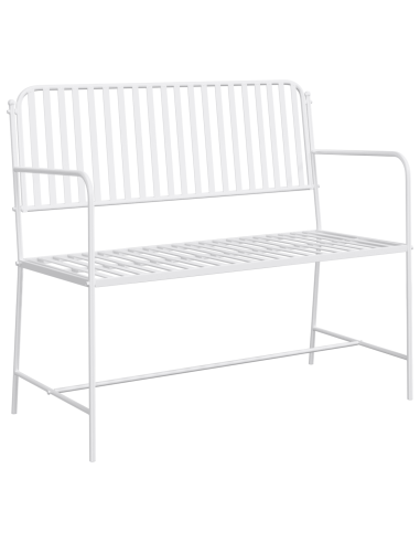 Пейка Бяла Метал 103.5 x 51.5 x 90 см Издръжлива Външна пейка