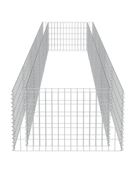 Габион повдигната леха, поцинкована стомана, 450x90x50 cм