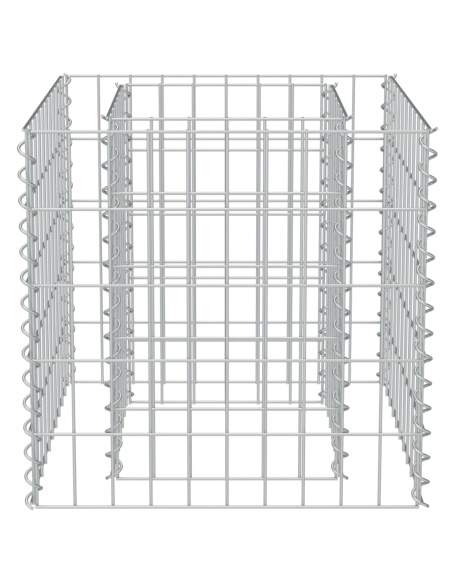 Габион повдигната леха, поцинкована стомана, 50x50x50 cм