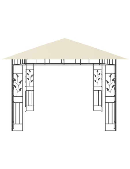 Шатра с мрежа против комари, 3x3x2,73 м, кремава, 180 г/м²