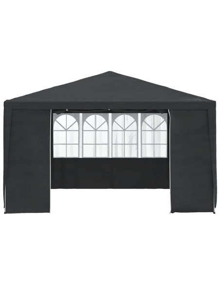 Професионална парти шатра със стени 4х4 м антрацит 90 г/м²